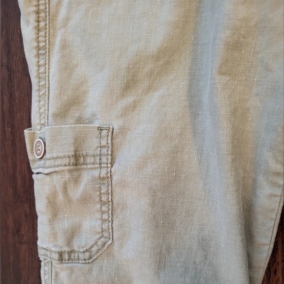 Anthropologie Level 99 Women's Green Cargo Pants - Size 25 - Picture 8 of 8